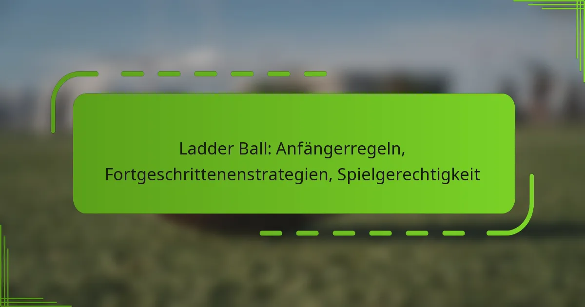 Ladder Ball: Anfängerregeln, Fortgeschrittenenstrategien, Spielgerechtigkeit