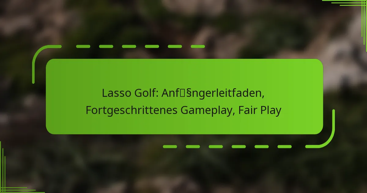 Lasso Golf: Anfängerleitfaden, Fortgeschrittenes Gameplay, Fair Play