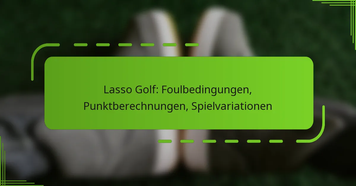 Lasso Golf: Foulbedingungen, Punktberechnungen, Spielvariationen