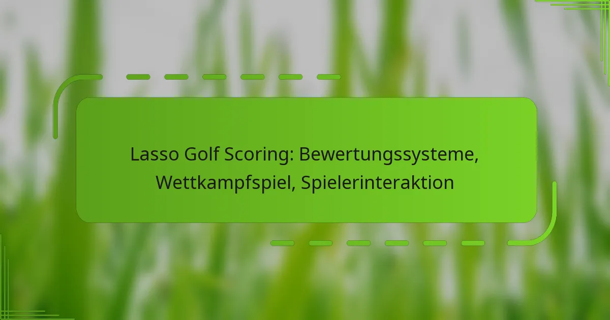 Lasso Golf Scoring: Bewertungssysteme, Wettkampfspiel, Spielerinteraktion